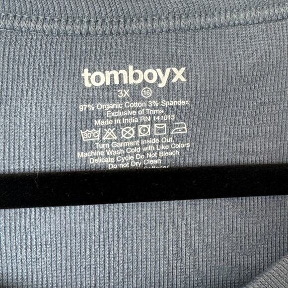 Tomboyx Cozy Luxe Bra Top - Blue Size 3X - Picture 2 of 5